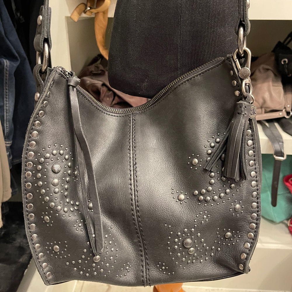 The Sak Black Studded Crossbody Bag
